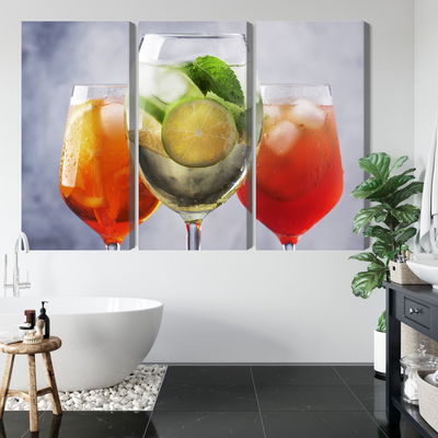 Ljuddämpande tavla - Set of summer cocktails