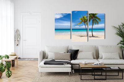 Ljuddämpande tavla - Caribbean beach 3d