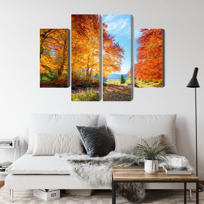 Ljuddämpande tavla - Colorful autumn trees