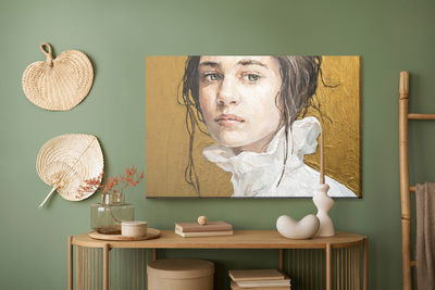 Ljuddämpande tavla - Oil painting. portrait