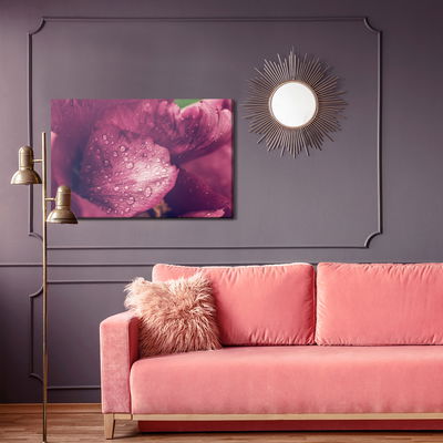 Ljuddämpande tavla - Peony roses with dew