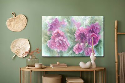 Ljuddämpande tavla - Peonies in watercolor