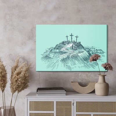 Ljuddämpande tavla - Golgotha ​​mountain