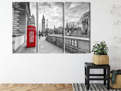 Ljuddämpande tavla - Red London telephone booth 3d