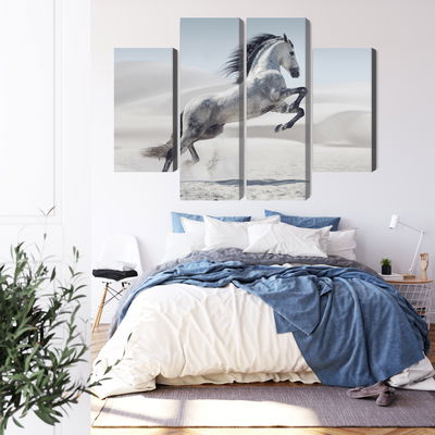 Ljuddämpande tavla - Horse in the desert 3d