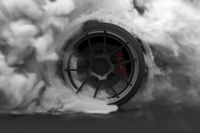 Ljuddämpande tavla - Car wheel in a cloud of 3d