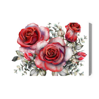 Ljuddämpande tavla - Red roses painted