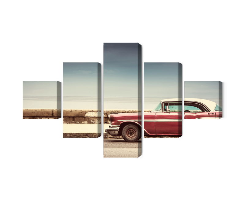 Ljuddämpande tavla - Old american retro car