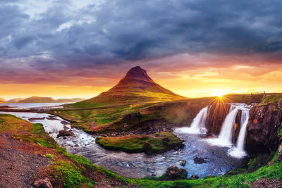Ljuddämpande tavla - Icelandic waterfalls