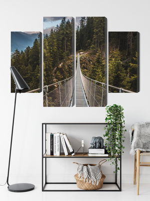 Ljuddämpande tavla - Suspension bridge in a 3d