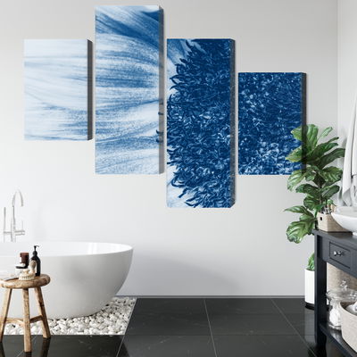 Ljuddämpande tavla - Blue sunflower on a macro