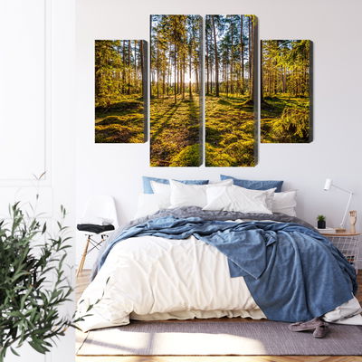 Ljuddämpande tavla - 3d sunny forest landscape