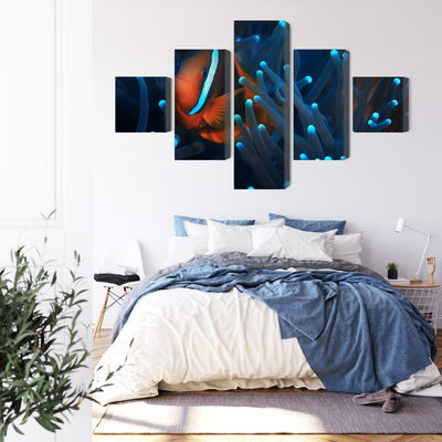 Ljuddämpande tavla - Clownfish in a 3d anemone