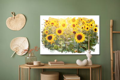 Ljuddämpande tavla - The sunflower field