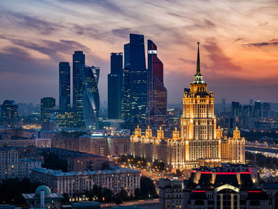 Ljuddämpande tavla - Aerial view of the moscow