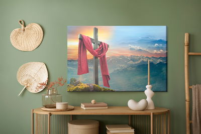 Ljuddämpande tavla - Cross on the background