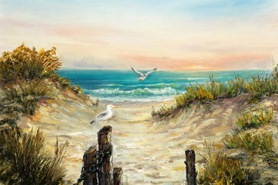 Ljuddämpande tavla - Painted sand dunes