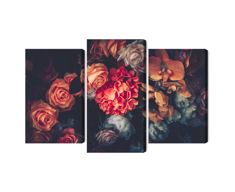 Ljuddämpande tavla - Colorful flowers for vintage