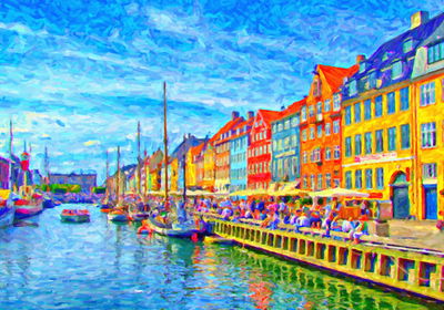 Ljuddämpande tavla - The nyhavn canal