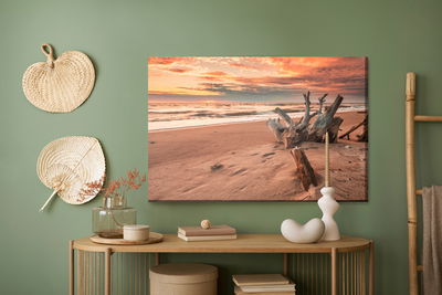 Ljuddämpande tavla - Sunset on the beach