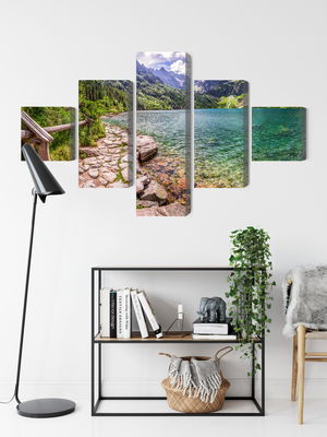 Ljuddämpande tavla - 3d view of the lake