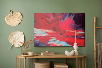 Ljuddämpande tavla - Abstract red sky