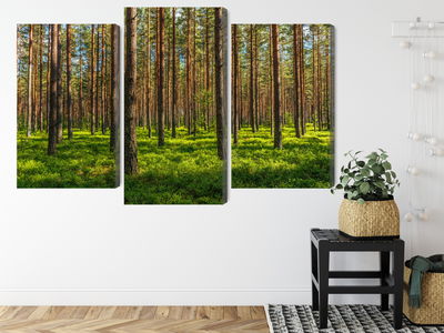 Ljuddämpande tavla - 3d pine forest