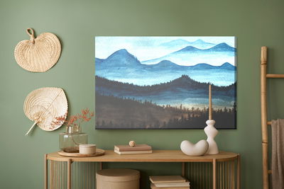 Ljuddämpande tavla - Watercolor mountain