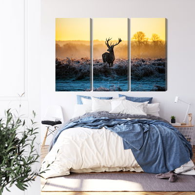 Ljuddämpande tavla - Deer in the rut in 3d