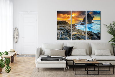 Ljuddämpande tavla - Sunset on the seashore