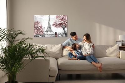 Ljuddämpande tavla - Romantic view in Paris