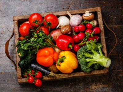 Ljuddämpande tavla - A box of vegetables