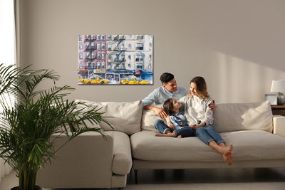 Ljuddämpande tavla - New York street painted