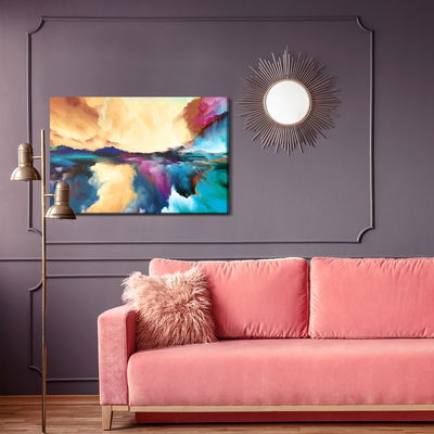 Ljuddämpande tavla - Abstract colorful clouds