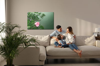 Ljuddämpande tavla - Pink flower