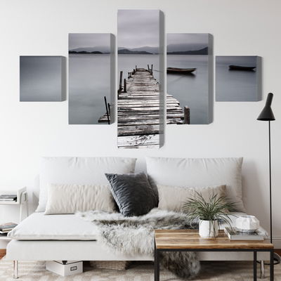 Ljuddämpande tavla - Misty lake