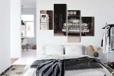 Ljuddämpande tavla - Old car in vintage style