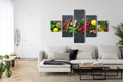 Ljuddämpande tavla - Fresh aromatic spices