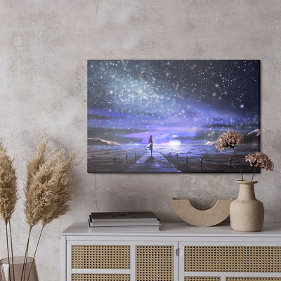 Ljuddämpande tavla - The night sea and the stars