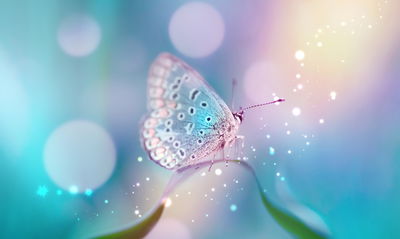 Ljuddämpande tavla - A delicate butterfly