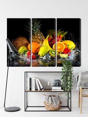 Ljuddämpande tavla - Fruit with a splash of water