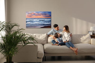 Ljuddämpande tavla - Of the sea landscape