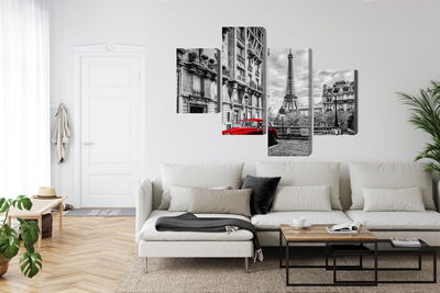 Ljuddämpande tavla - Red car in retro style