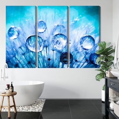 Ljuddämpande tavla - Dew drops on dandelion seeds