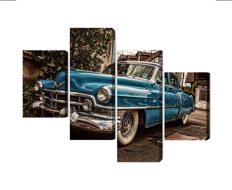 Ljuddämpande tavla - A blue cadillac eldorado