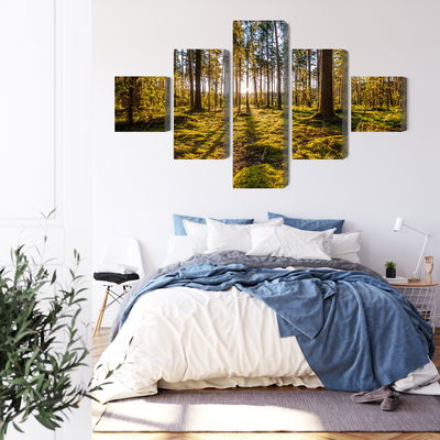 Ljuddämpande tavla - 3d sunny forest landscape