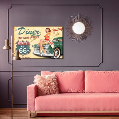 Ljuddämpande tavla - Woman on the hood