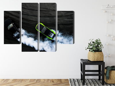 Ljuddämpande tavla - Drifting 3d cars