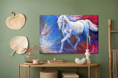 Ljuddämpande tavla - Horse on an abstract