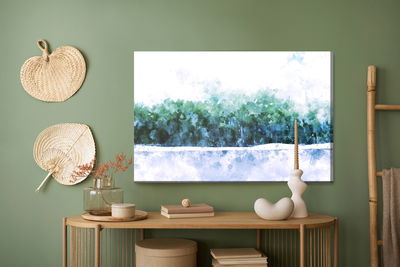 Ljuddämpande tavla - Abstract forest - watercolour